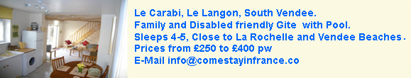 Family and Disabled friendly gite, South Vendee.